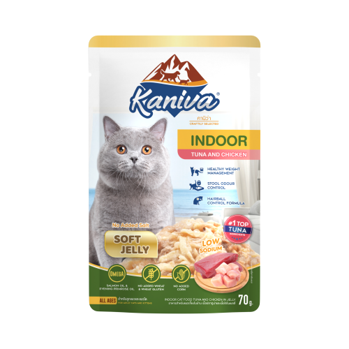 Kaniva Indoor Tuna & Chicken in Jelly Pouch  